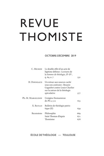 Emprunter Revue thomiste N° 4/2019, octobre-décembre 2019 livre