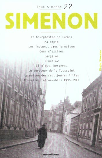 Emprunter Tout Simenon Tome 22 : Le bourgmestre de Furnes. Malempin. Les inconnus dans la maison. Cour d'Assis livre