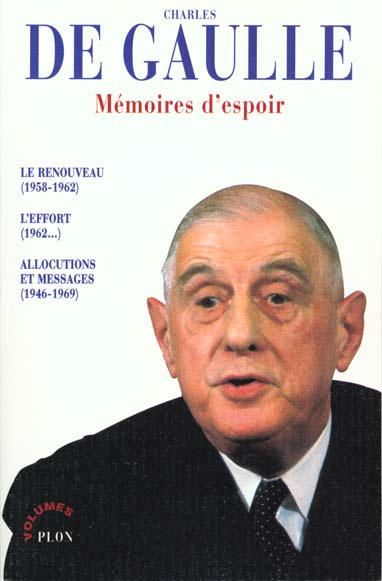 Emprunter Mémoires d'espoir. Le renouveau (1958-1962), L'effort (1962...), Allocutions et messages (1946-1969) livre