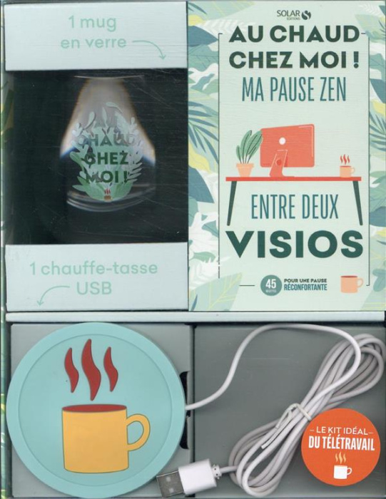 Emprunter Coffret Au chaud chez moi ! Ma pause zen entre deux visios - Avec 1 mug en verre, 1 chauffe-tasse US livre