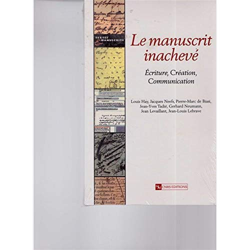 Emprunter Le manuscrit inachevé: ecriture,creation, communication livre