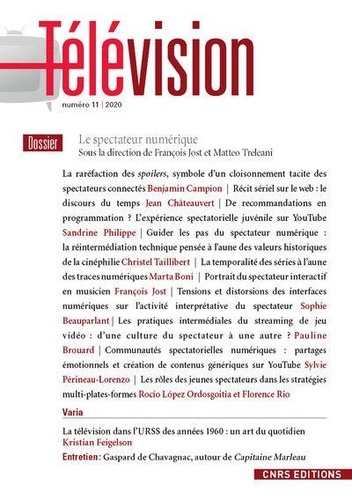 Emprunter Télévision N° 11/2020 : Le spectateur numérique livre