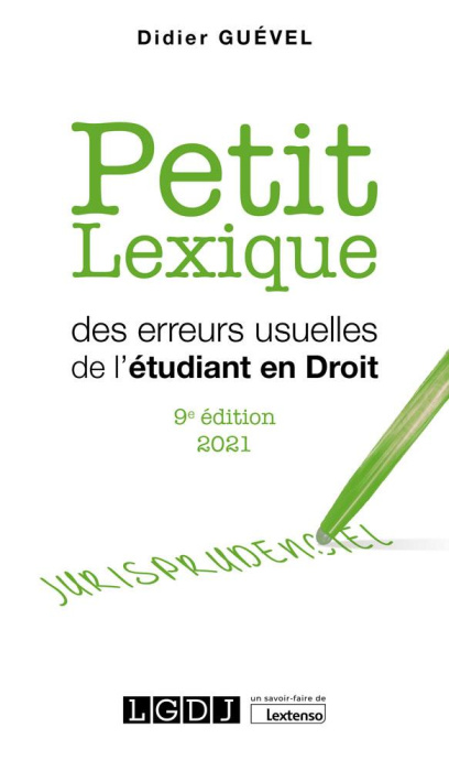 Emprunter Petit lexique des erreurs usuelles de l'étudiant en droit 2021 livre