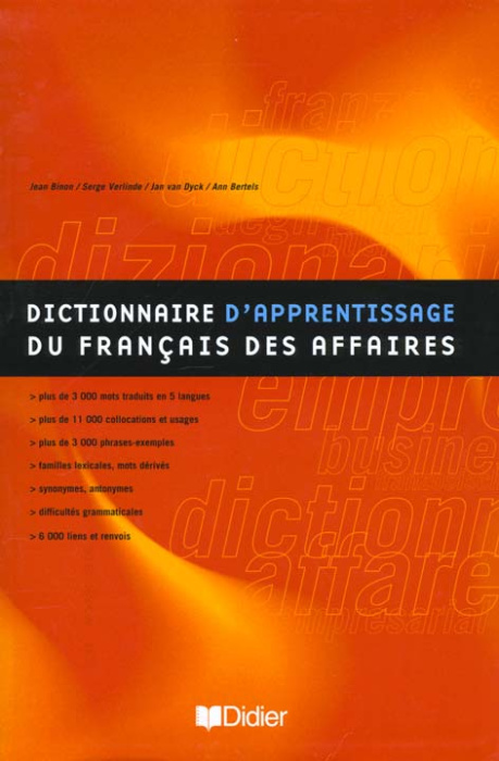Emprunter Dictionnaire d'apprentissage du français des affaires livre