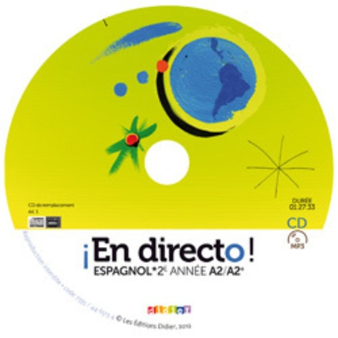 Emprunter EN DIRECTO 2E ANNEE - PACK 10 CD ELEVE DE REMPLACEMENT livre