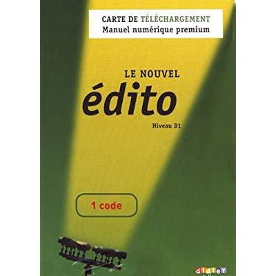 Emprunter Le Nouvel édito Niveau B1. Carte de téléchargement - Manuel numérique premium livre