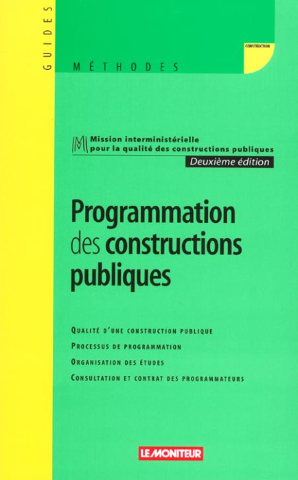 Emprunter Programmation des constructions publiques. Qualité d'une construction publique, Processus de program livre