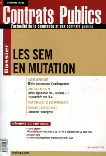 Emprunter Contrats publics N° 59 : Les SEM en mutation livre
