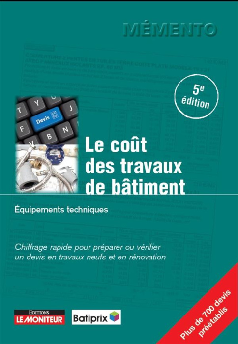 Emprunter Le coût des travaux de bâtiment. Equipements techniques, 5e édition livre