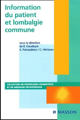 Emprunter Information du patient et lombalgie commune livre