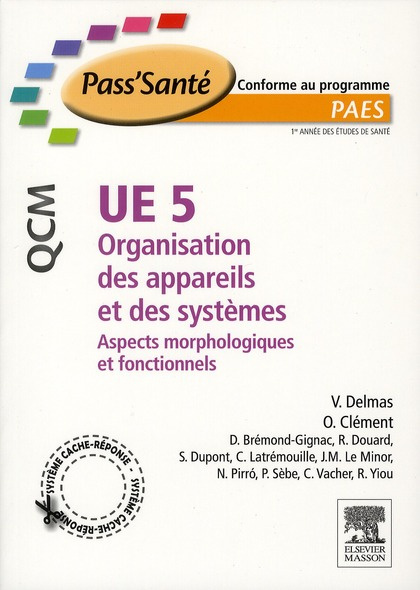 Emprunter UE 5 Organisation des appareils et des systèmes. Aspects morphologiques et fonctionnels livre