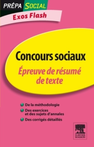 Emprunter Concours sociaux. Epreuve de résumé de texte, 3e édition livre