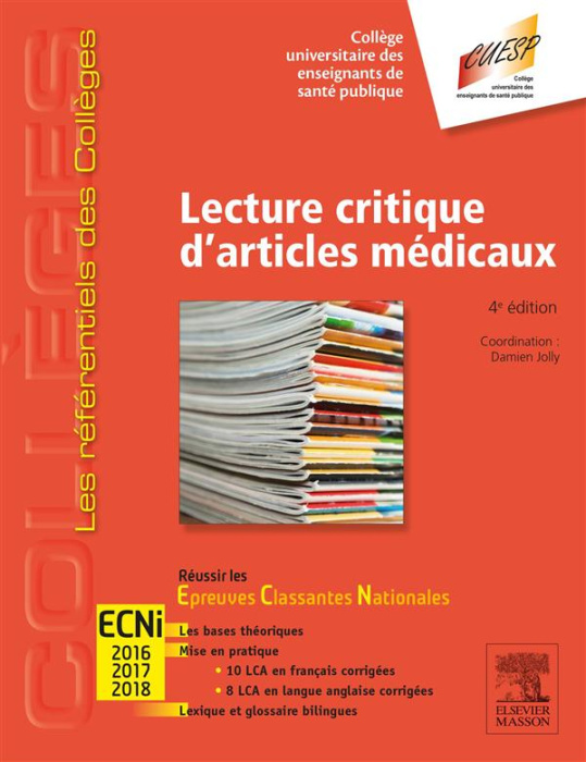Emprunter Lecture critique d'articles médicaux livre