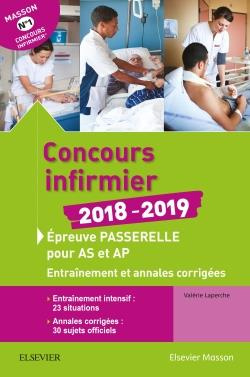 Emprunter Concours infirmier Epreuve Passerelle pour AS et AP. Entraînement et annales corrigées, Edition 2018 livre
