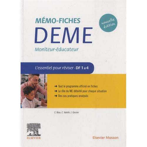 Emprunter Mémo-fiches DEME Moniteur-éducateur. L'essentiel pour réviser : Domaines de formation 1 à 4, 2e édit livre