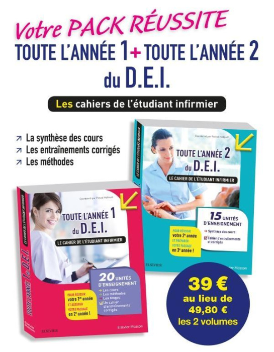 Emprunter Votre Pack Réussite Toute l'année 1 et 2 pour le D.E.I. Pack en 2 volumes, Les cahiers de l'étudiant livre