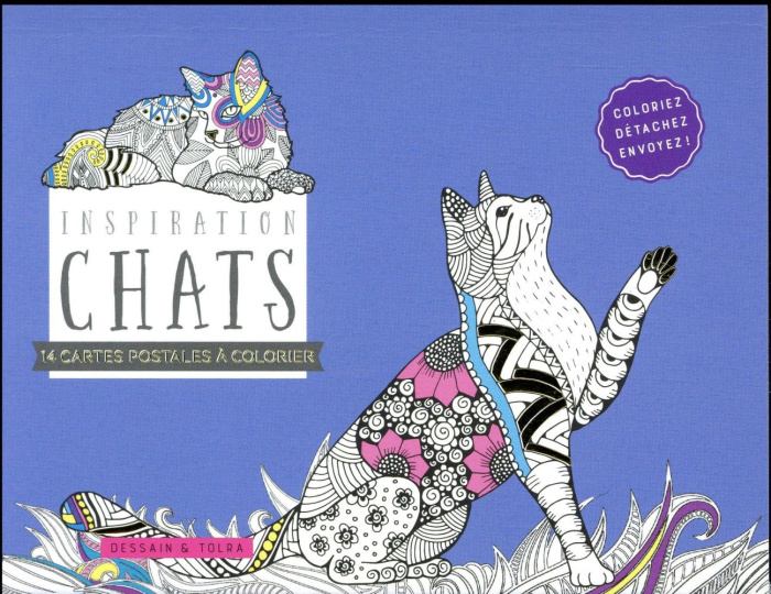 Emprunter Inspiration chats. 14 cartes postales à colorier livre