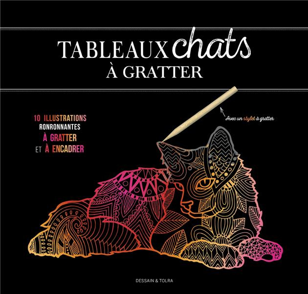 Emprunter Tableaux chats à gratter. 6 illustrations ronronnantes à gratter et à encadrer livre