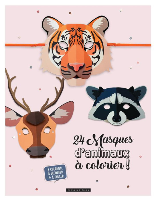Emprunter 24 masques animaux à colorier ! livre