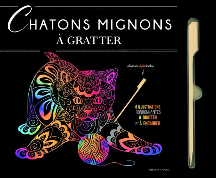 Emprunter Chatons mignons à gratter. 6 illustrations ronronnantes à gratter et à encadrer. Avec 1 stylet livre
