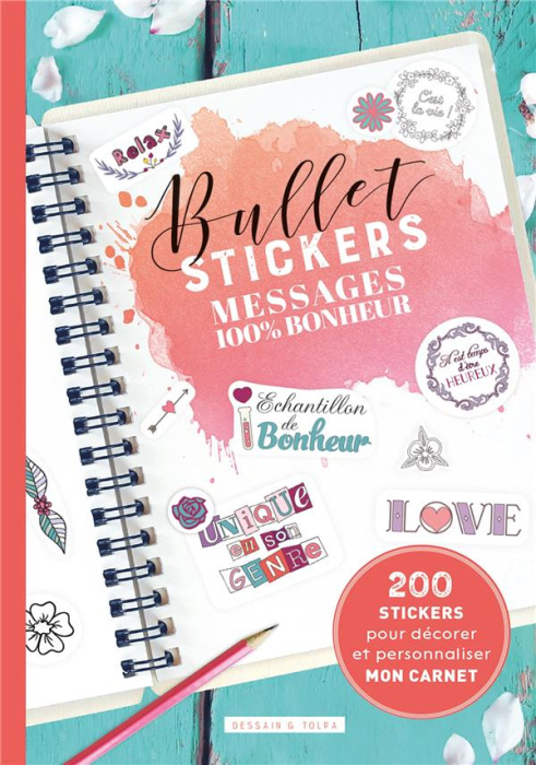 Emprunter Bullet stickers Messages 100 % bonheur livre