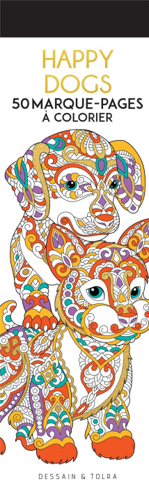 Emprunter Happy dogs. 50 marque-pages à colorier livre