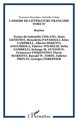 Emprunter Cahiers de littérature française Tome 4 : Racine livre