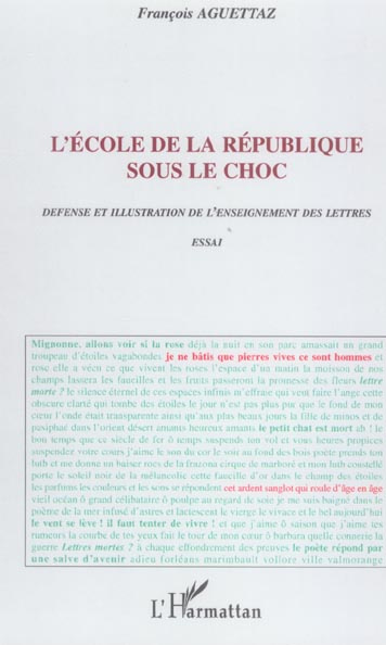 Emprunter L'école de la République sous le choc. Défense et illustration den l'enseignement des lettres livre