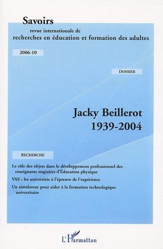 Emprunter Savoirs N° 10, 2006 : Jacky Beillerot 1939-2004 livre