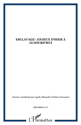 Emprunter Esclavage : enjeux d'hier à aujourd'hui. 67 livre
