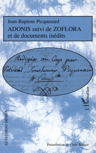 Emprunter Adonis suivi de Zoflora et de documents inédits livre