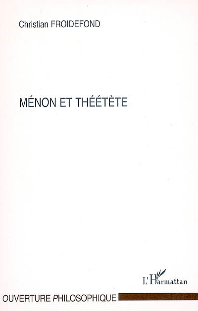 Emprunter Ménon et Théétète livre
