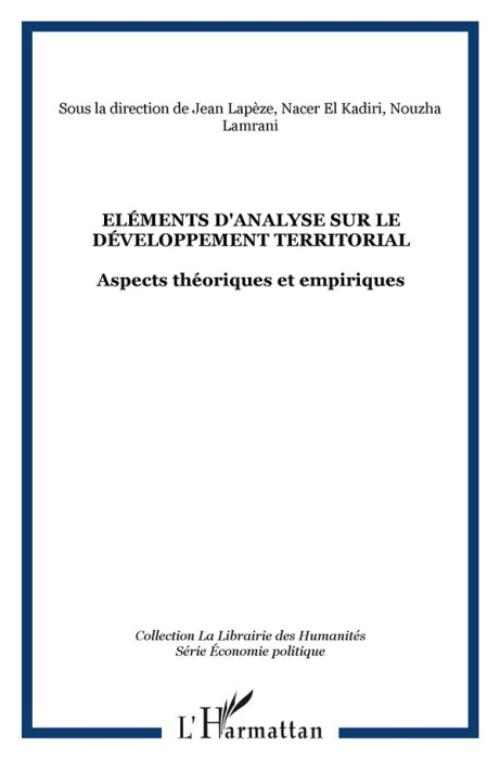 Emprunter Eléments d'analyse sur le développement territorial. Aspects théoriques et empiriques livre