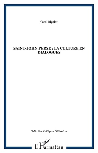 Emprunter Saint-John Perse: La culture en dialogues livre