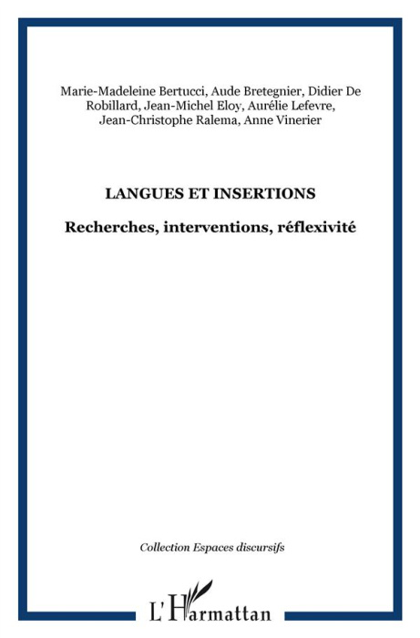 Emprunter Langues et insertions. Recherches, interventions, réflexivité livre