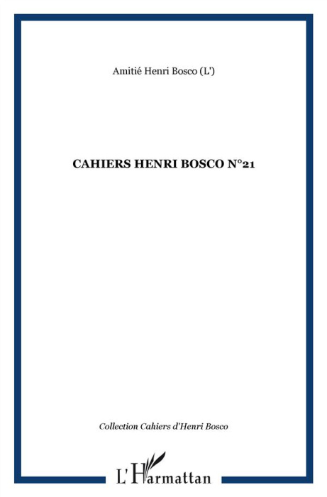 Emprunter Cahiers Henri Bosco N° 21 livre