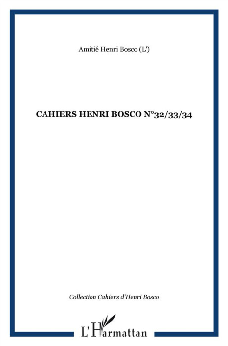 Emprunter Cahiers Henri Bosco N° 32/33/34 livre