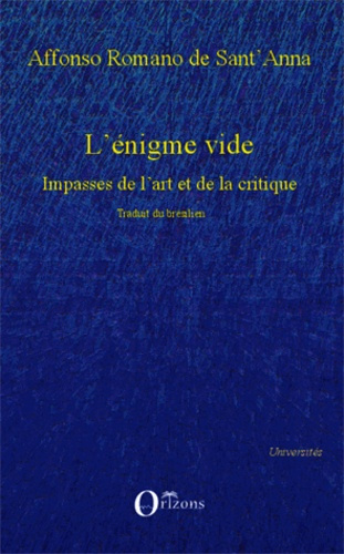 Emprunter L'énigme vide. Impasses de l'art et de la critique livre