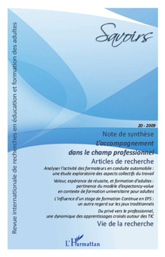 Emprunter Savoirs N° 20, 2009 : L'Accompagnement dans le champ professionnel livre