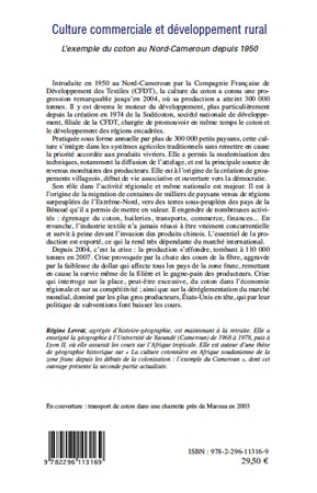 Emprunter Culture commerciale et développement rural. L'exemple du coton au Nord-Cameroun depuis 1950 livre