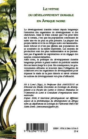 Emprunter Le mythe du développement durable en Afrique noire livre