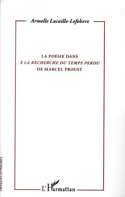 Emprunter La poésie dans A la recherche du temps perdu de Marcel Proust livre