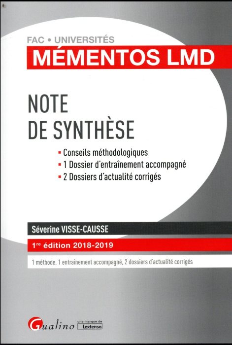 Emprunter Note de synthèse livre