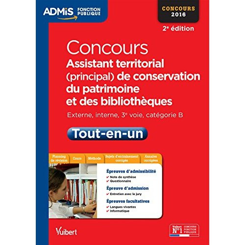 Emprunter Concours Assistant territorial (principal) de conservation du patrimoine et des bibliothèques. Conco livre