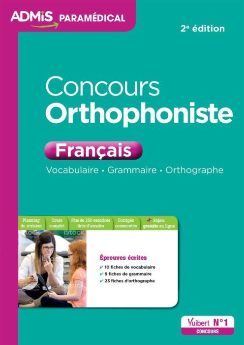 Emprunter Concours orthophoniste français. Vocabulaire, grammaire, orthographe, 2e édition livre