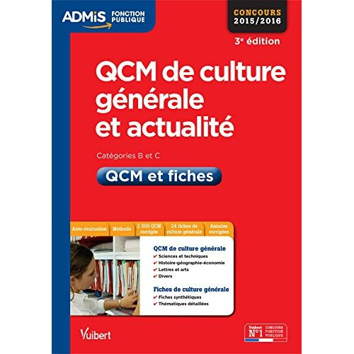 Emprunter 2000 QCM de culture générale et actualité. Exercices et fiches, 3e édition livre