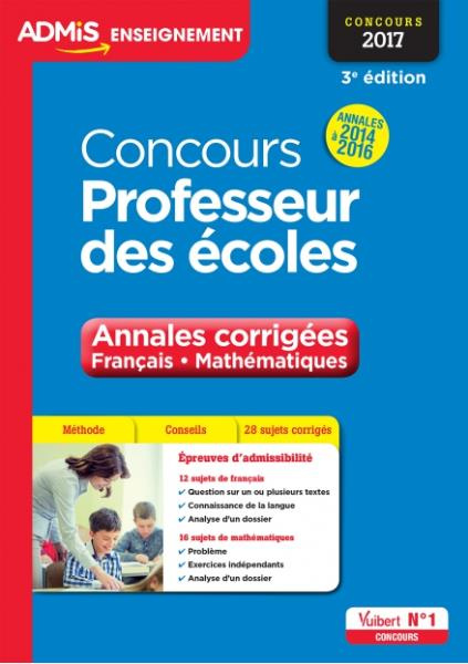 Emprunter Concours Professeur des écoles. Annales corrigées Français - Mathématique, 3e édition livre
