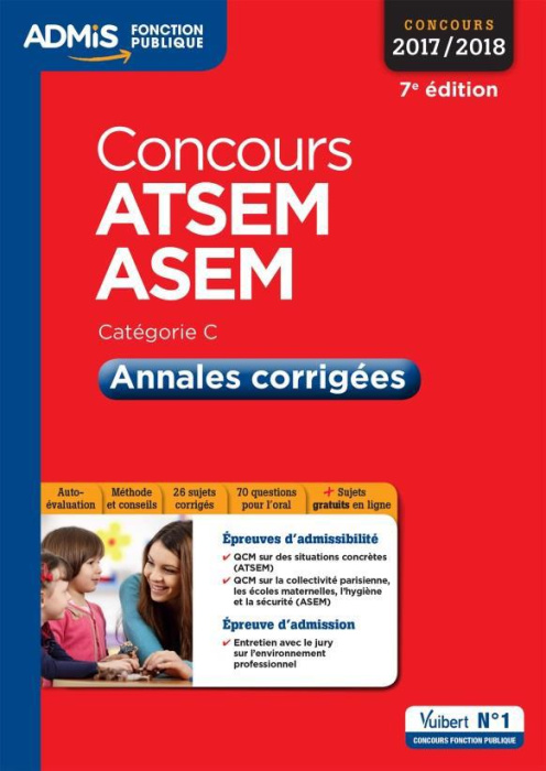 Emprunter Concours ATSEM ASEM. Annales corrigées, Edition 2017-2018 livre