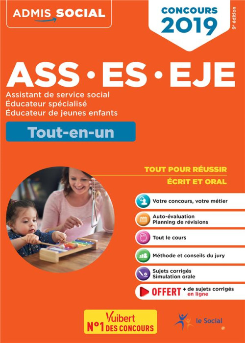 Emprunter Concours ASS, ES, EJE Assistant de service social, Educateur spécialisé, Educateur de jeunes enfants livre