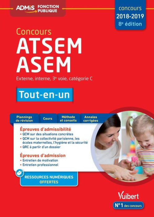 Emprunter Concours ATSEM ASEM Tout-en-un. Conours externe, interne, 3e voie, catégorie C 2018/2019, 8e édition livre